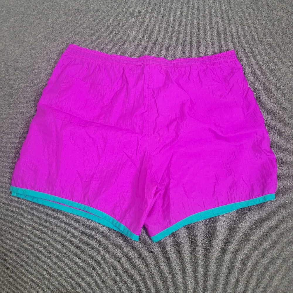 Umbro XL Nylon Athletic Shorts Mens Purple Teal Vintage 90s Made in USA U2960 - Picture 3 of 9